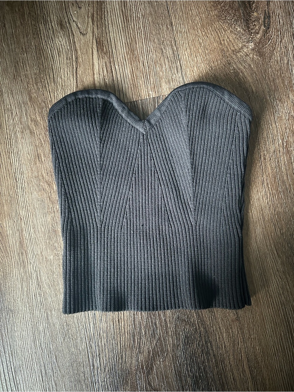 Glassons Black Ribbed Tube Top